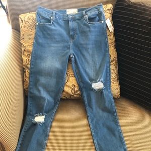 Free People Denim Shark Bite Skinny Jeans SZ 30R